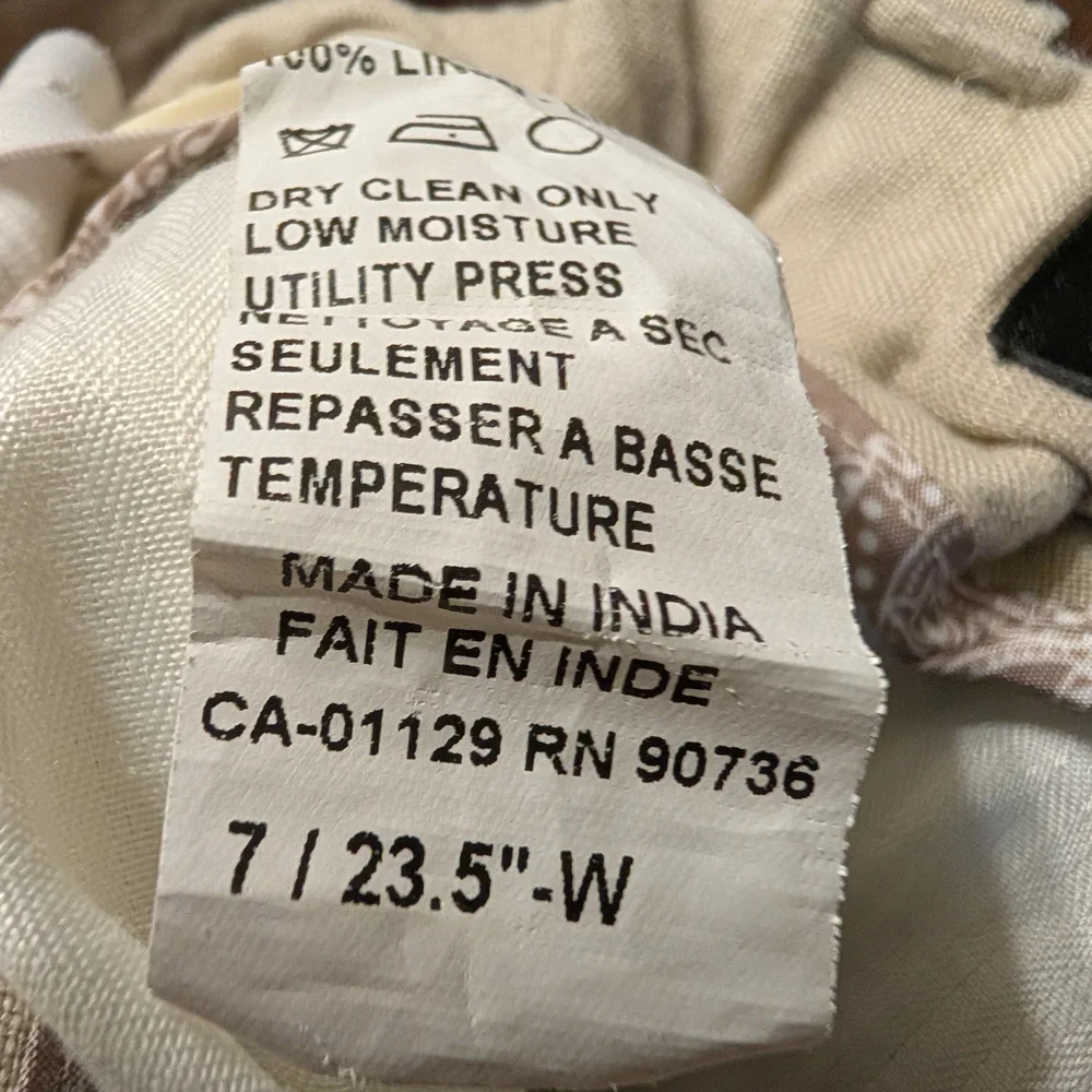 Boys Ralph Lauren Light Beige Adjustable Waist Linen Pants - Picture 6 of 6